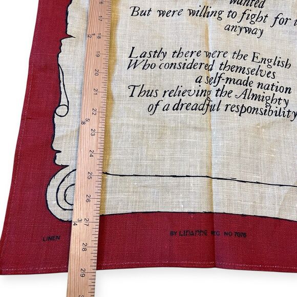 VTG As Others See Us Poem Linen Tea Towel UK Scots Welsh Irish English Wall Art - Picture 2 of 3